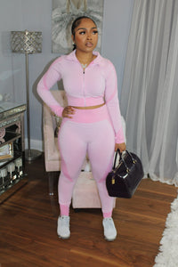 Pink Panther Crop Tracksuit
