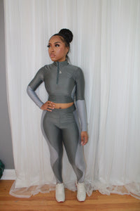 Color Block High Waisted Set