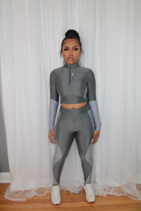 Color Block High Waisted Set
