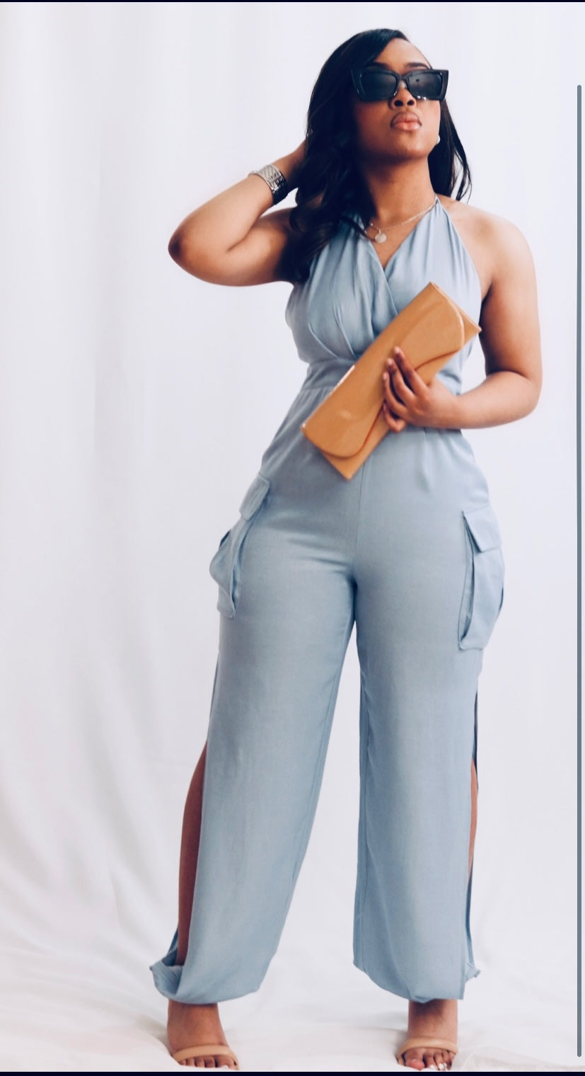 It’s Time For The Weekend halter Jumpsuit