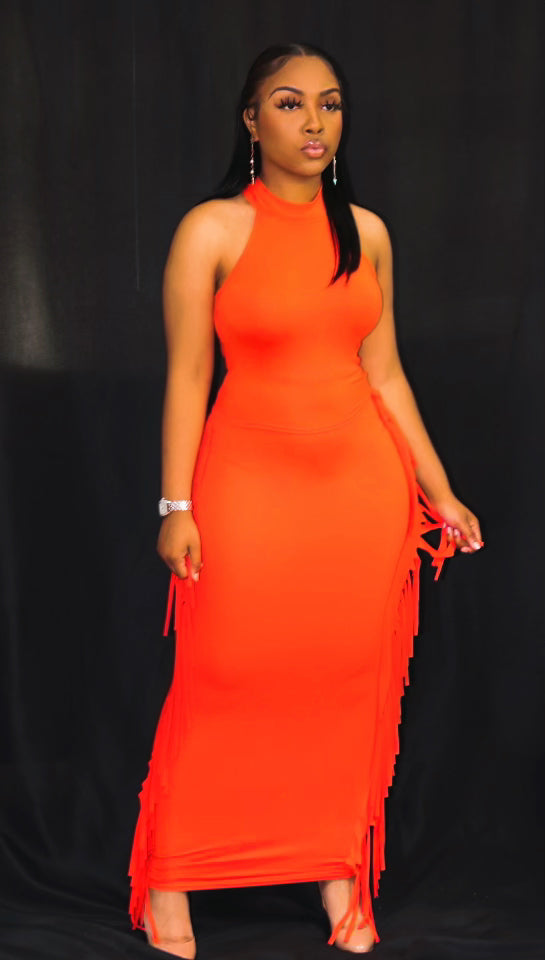 Sunkist Fringe Skirt Set