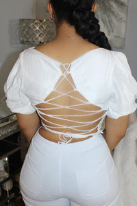 Puff Sleeve Drape Top