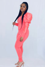 Load image into Gallery viewer, Puff Sleeve Tangerine Pant Set