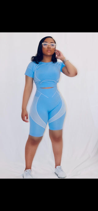 Blue Sky 2 piece short Set