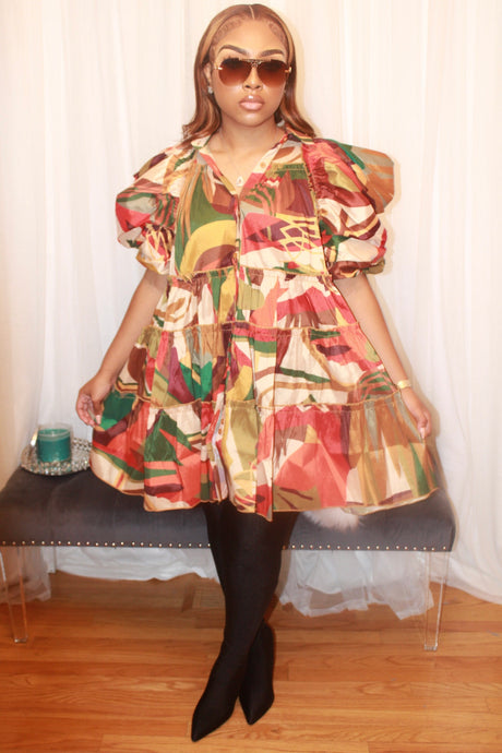 Seriously Stylish Puff Sleeve Dress
