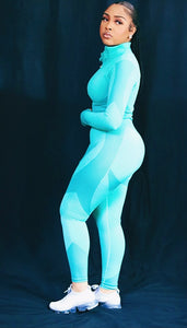 Crop Tracksuit (Sea Blue)