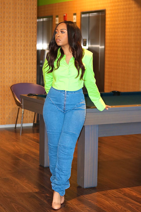 Catch My Vibe Ruched Jeans