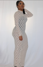 Load image into Gallery viewer, Peek-a-boo Midi Dress (Ivory)