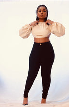 Load image into Gallery viewer, Carmelita Crop Top (Faux Leather) Beige